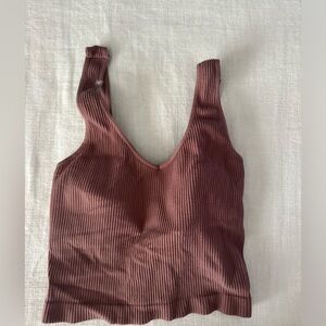 Altar’d State S padded longline v neck workout top